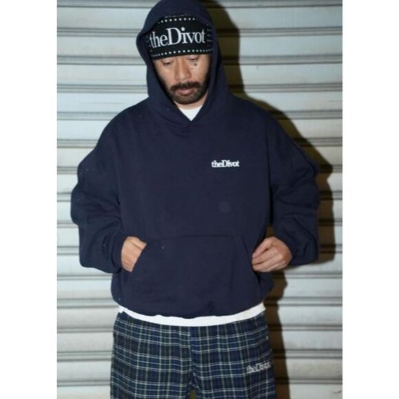 The Divot Tokyo Members Only Hoodie in Navy Blue - Picture 3 of 6